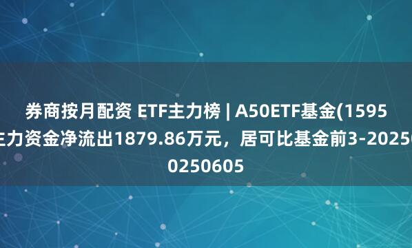 券商按月配资 ETF主力榜 | A50ETF基金(159592)主力资金净流出1879.86万元，居可比基金前3-20250605